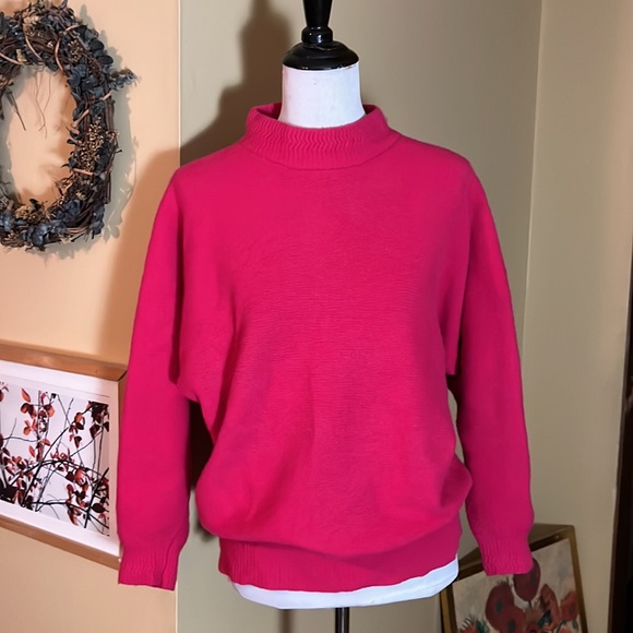Vintage 60s APOSTROPHE Size Medium Puilovrt Lambswool Angota Batwing Sweater - Picture 1 of 10